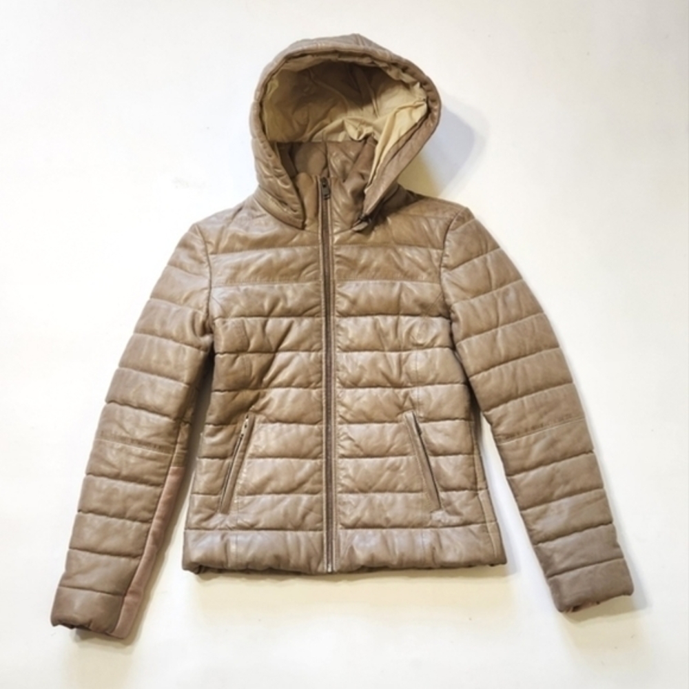 BOD & CHRISTENSEN LEATHER PUFFER JACKET S‎